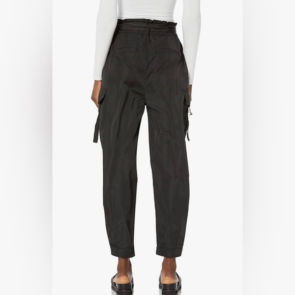 [BLANKNYC] Womens Black Nylon Paper Bag Pants/Joggers/Cargo Belted NWT - Picture 3 of 12